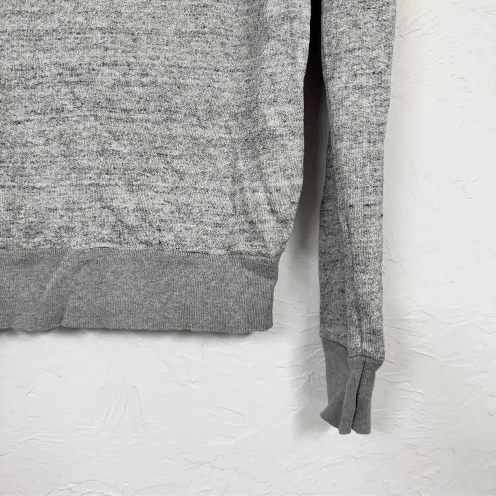 Sandro Paris Grey Red Lace Crew Neck Sweatshirt Womens S Preppy Casual Pullover - Picture 9 of 11